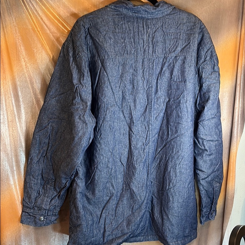 Craftsman Men's Blue Denim Jacket‎ fleece lined XL 55” chest 502 NWT - Picture 5 of 5